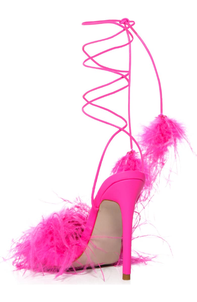 AZALEA WANG Penn Feather Ankle Wrap Sandal, Alternate, color,