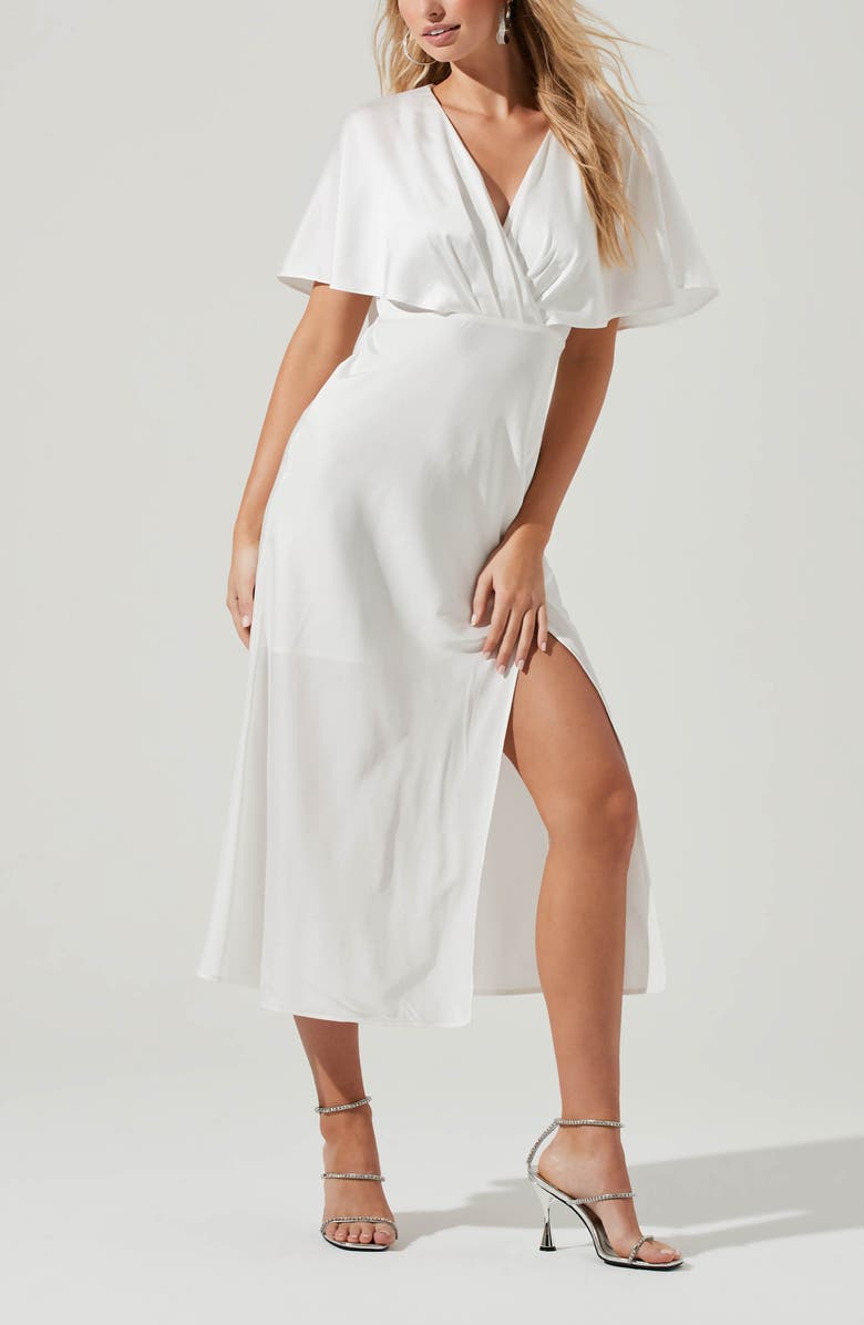 ASTR the Label Alessia Flutter Sleeve Dress, Alternate, color,