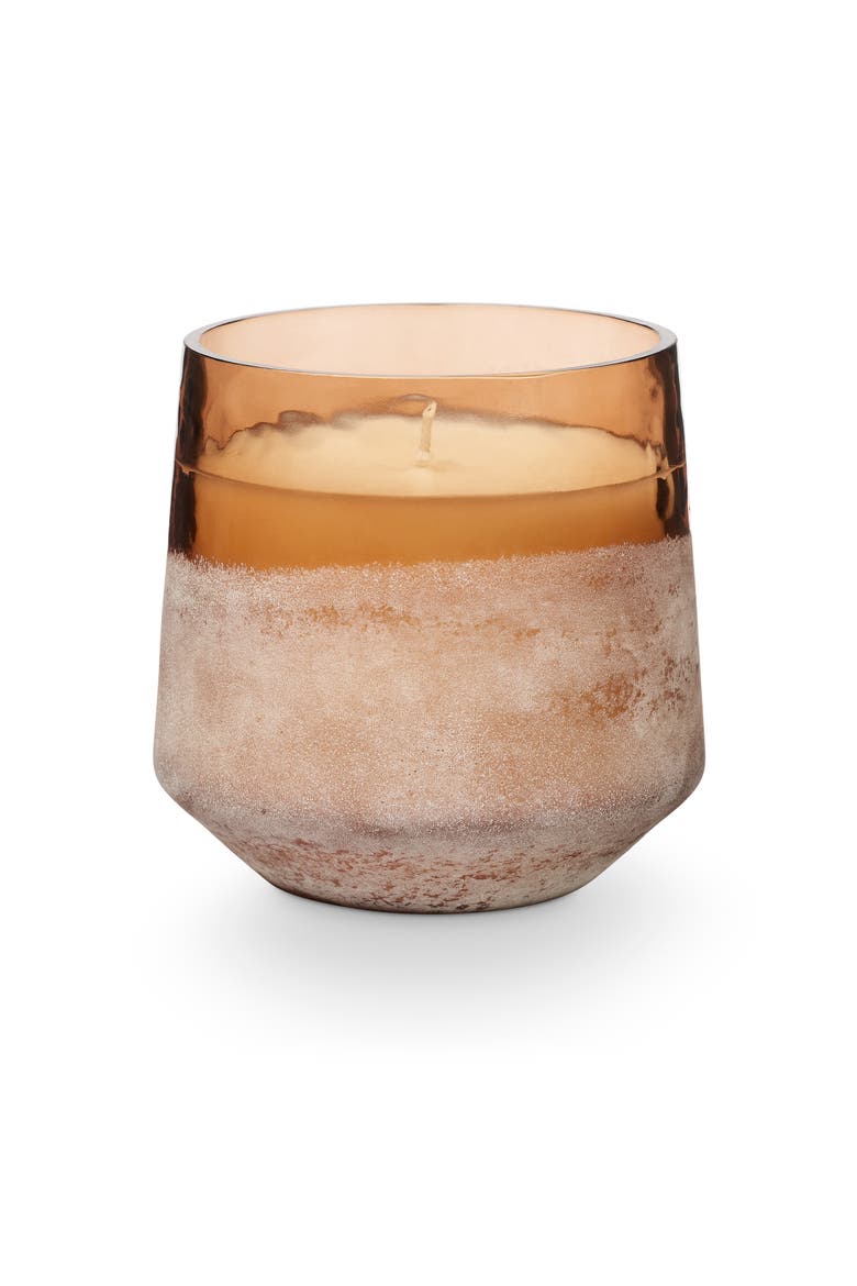 Beautifully Done Rhubarb Honey Baltic Glass Candle, Main, color, Brown