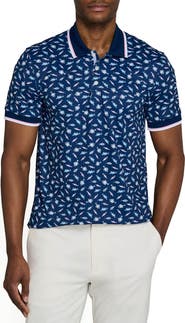 CONSTRUCT Slim Fit Gone Fishing Polo Short Sleeve Shirt