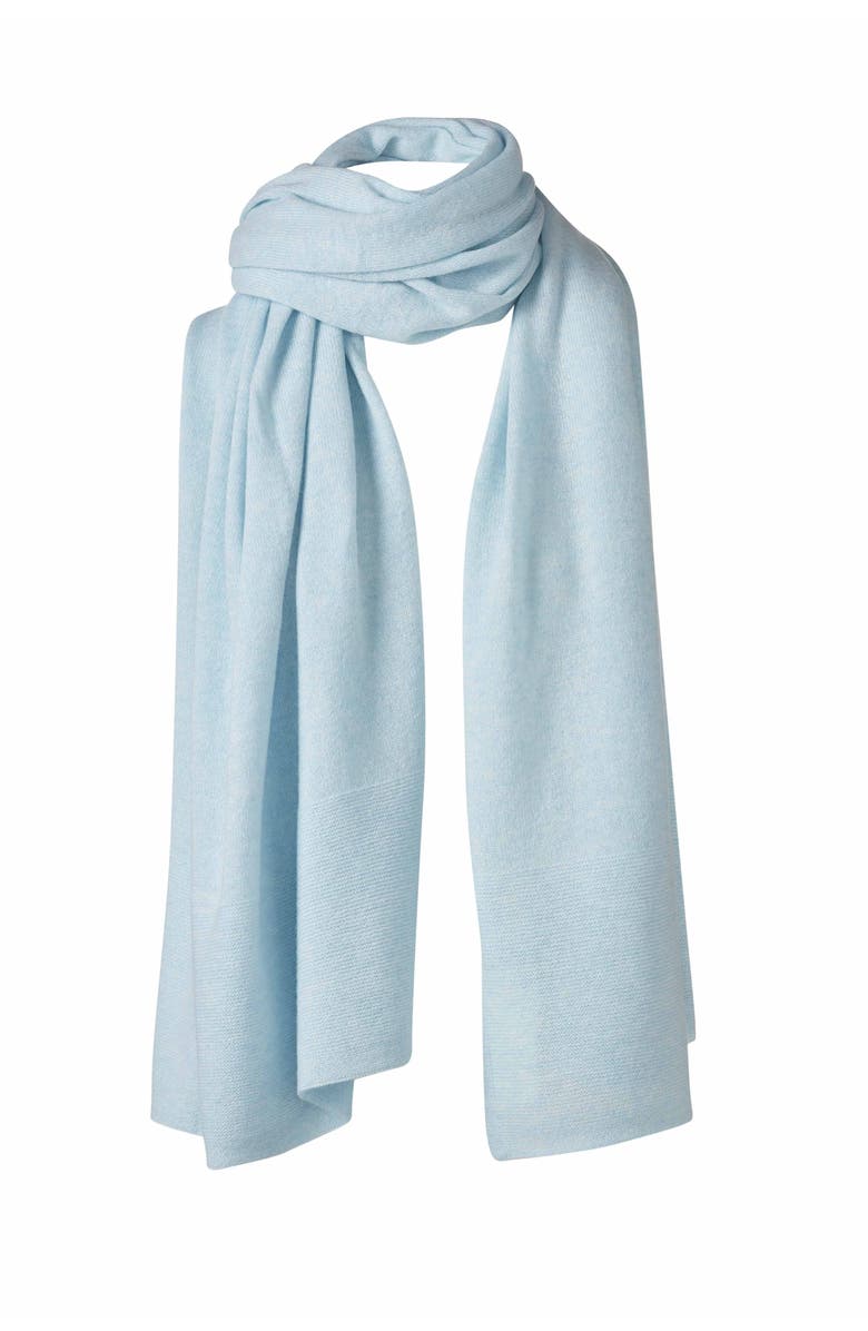 Kinross Cashmere Garter Trim Travel Wrap, Main, color, Surf