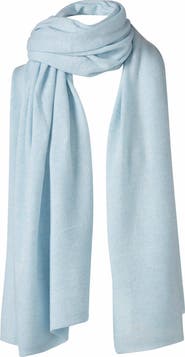Kinross Cashmere Garter Trim Travel Wrap