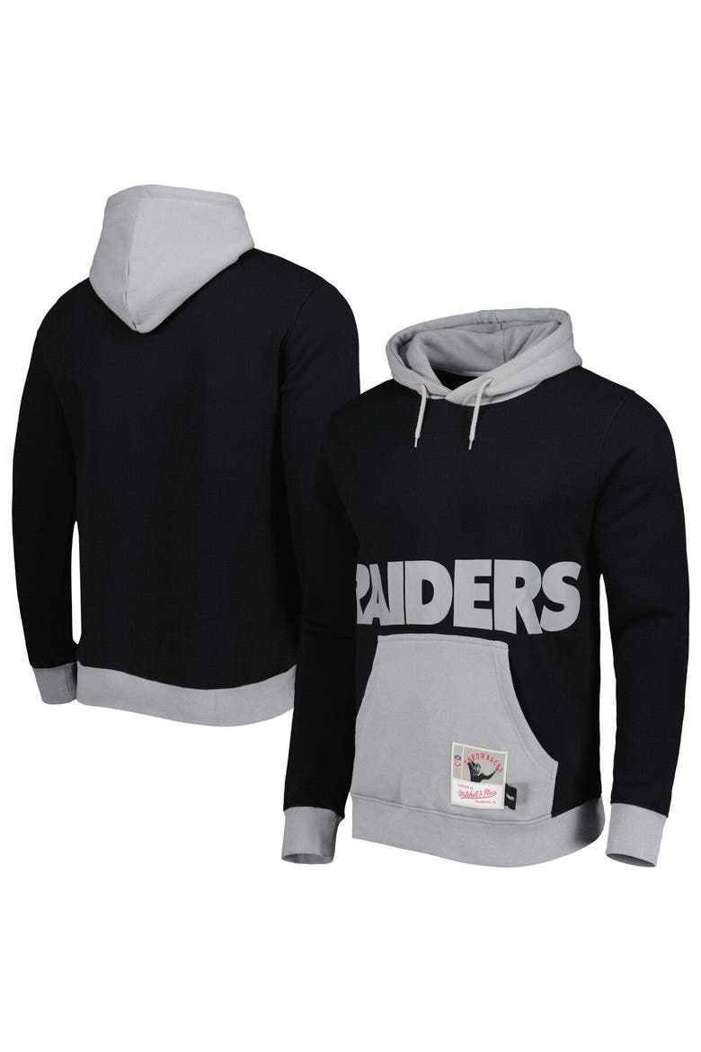 Men's Mitchell & Ness Black Las Vegas Raiders Big Face 5.0 Pullover Hoodie, Alternate, color, Black