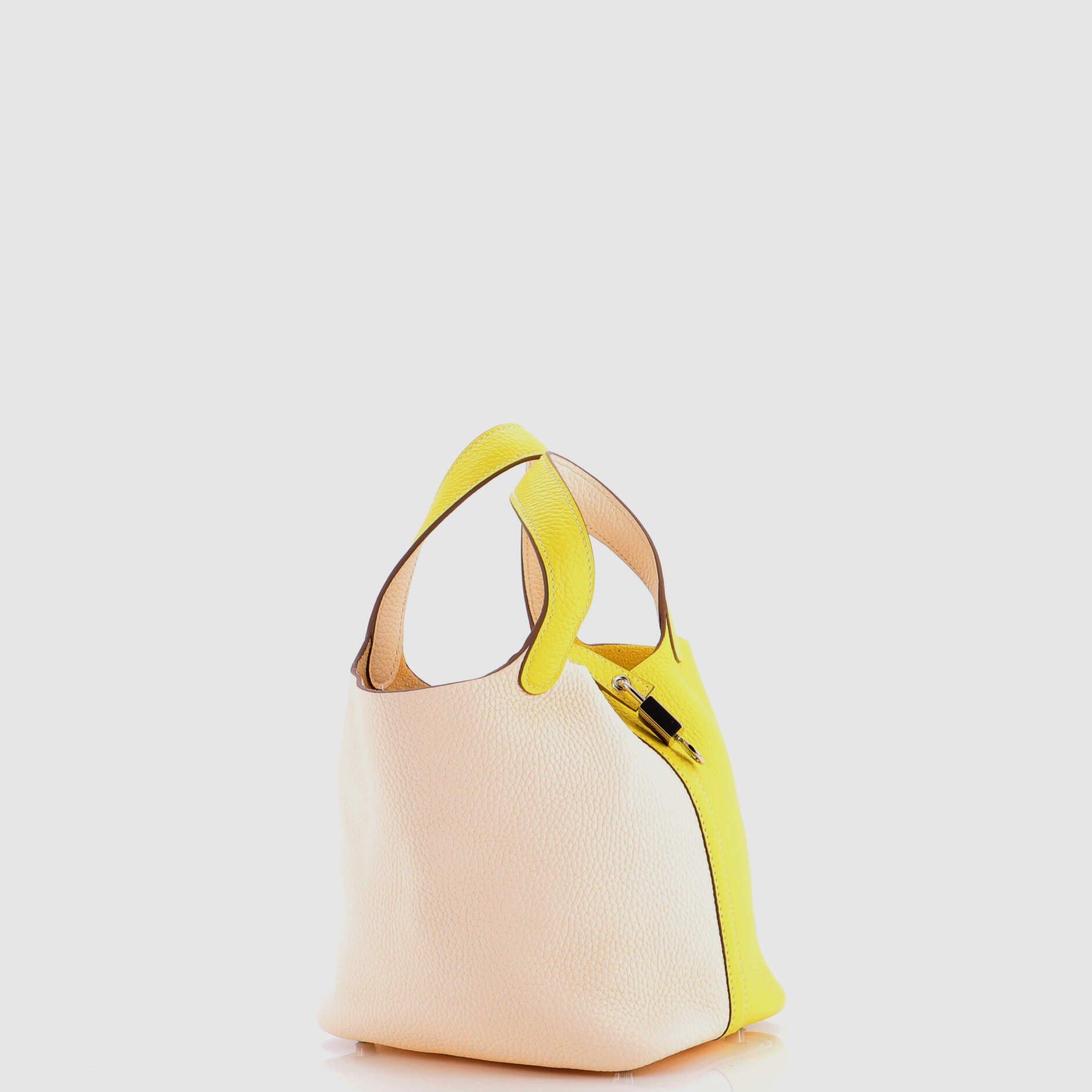 Pre-Owned Hermes Picotin Lock Bag Bicolor Clemence PM, Alternate, color, Bicolor - Lime/Nata