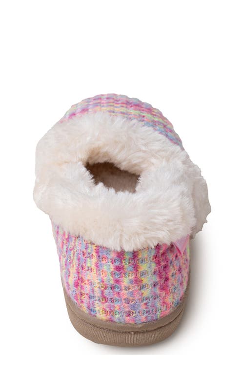 Minnetonka Kids' Daina Faux Fur Lined Slipper In Multi