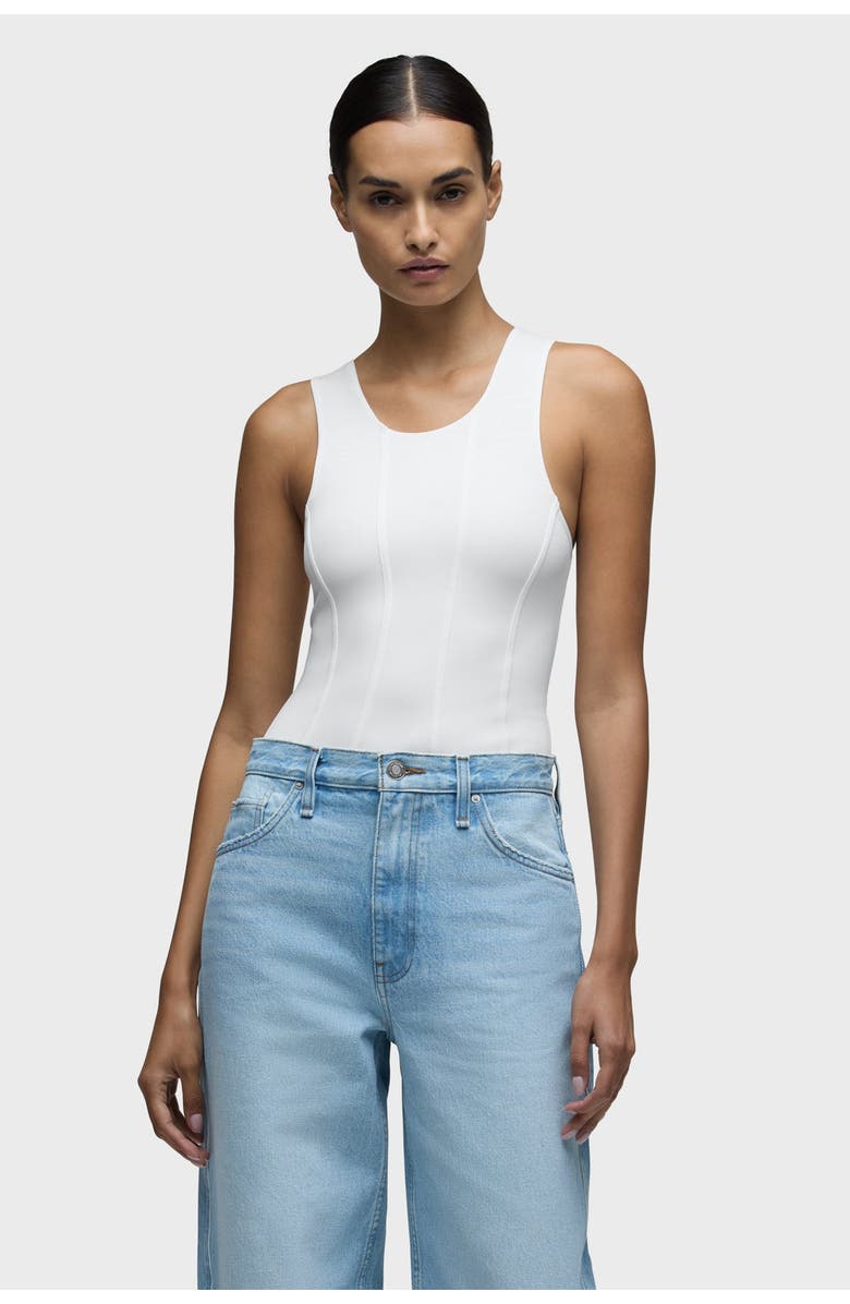 Hudson Jeans Scoop Neck Bodysuit, Alternate, color, White