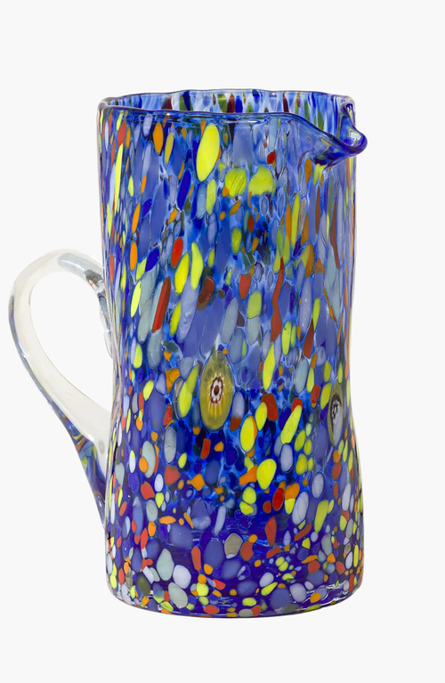 Uncommon Goods Murano Glass Pitcher In Multicolored Confetti