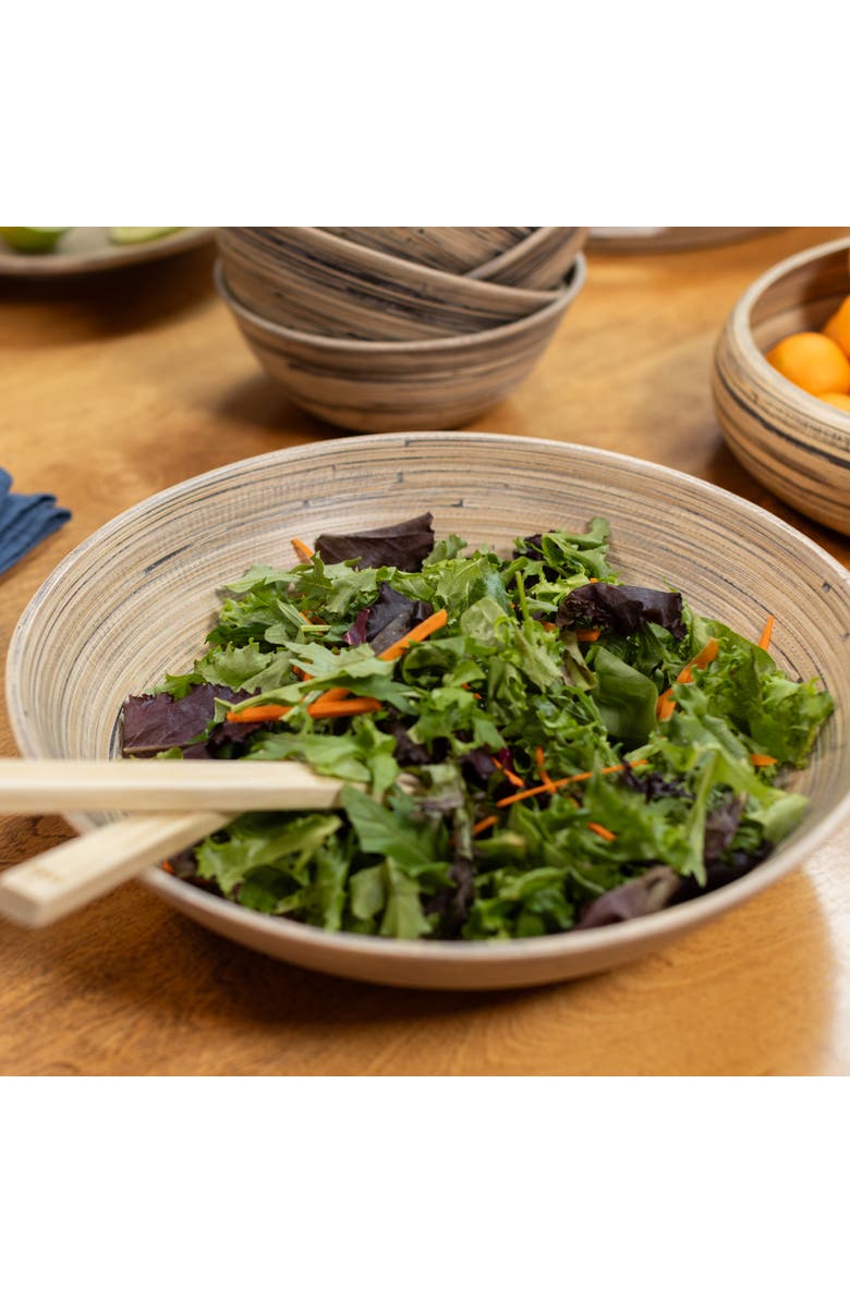 Lexa Salad Bowl, 14 Inch, Alternate, color, Black