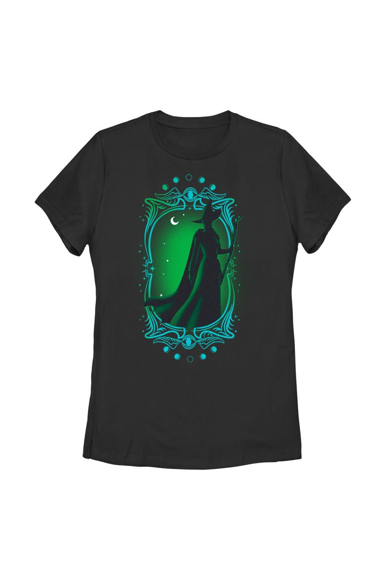 Women's Wicked Elphaba Silhouette Frame  Graphic T-Shirt, Main, color, Black