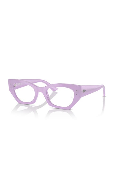 Ray Ban Ray-ban 52mm Irregular Optical Glasses In Purple