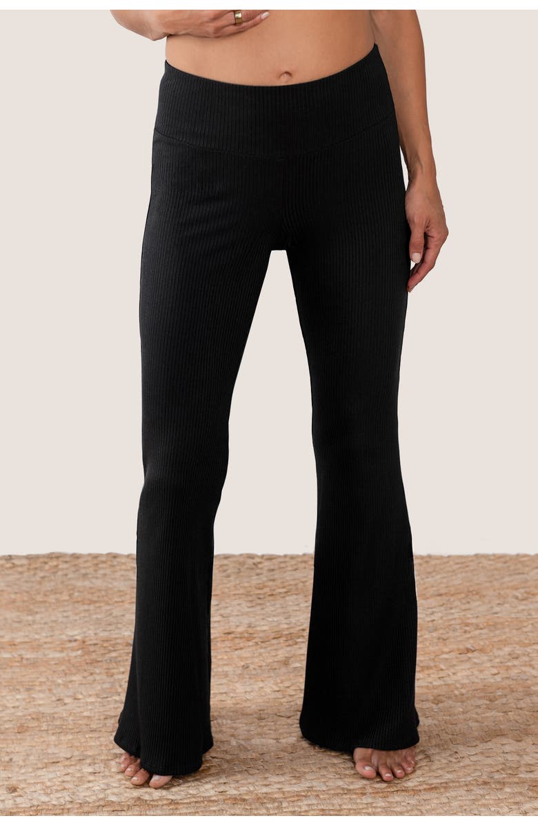 JJwinks The Getaway Ribbed Lounge &  Sleep Pants with Flare, Main, color, Black