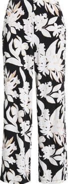 AK ANNE KLEIN Print Crop Wide Leg Pants