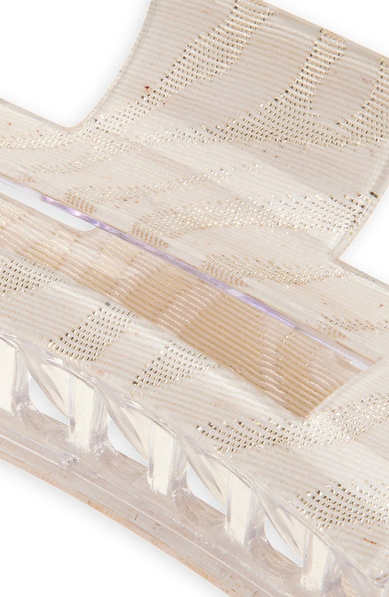France Luxe Large Jaw Clip, Alternate, color, Metallic Zebra