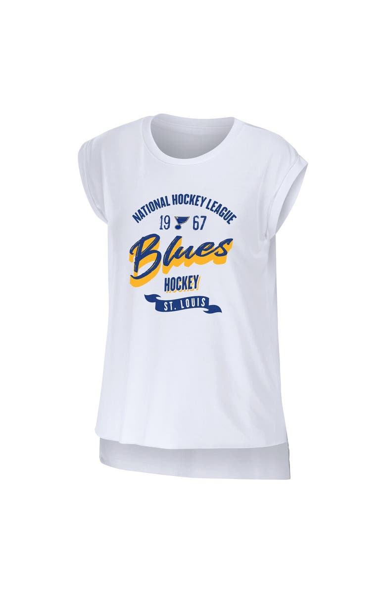 WEAR by Erin Andrews Women's WEAR by Erin Andrews White St. Louis Blues Domestic Tank Top, Alternate, color, White