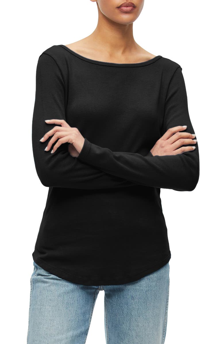 Michael Stars Amanda Long Sleeve Cotton T-Shirt, Main, color,