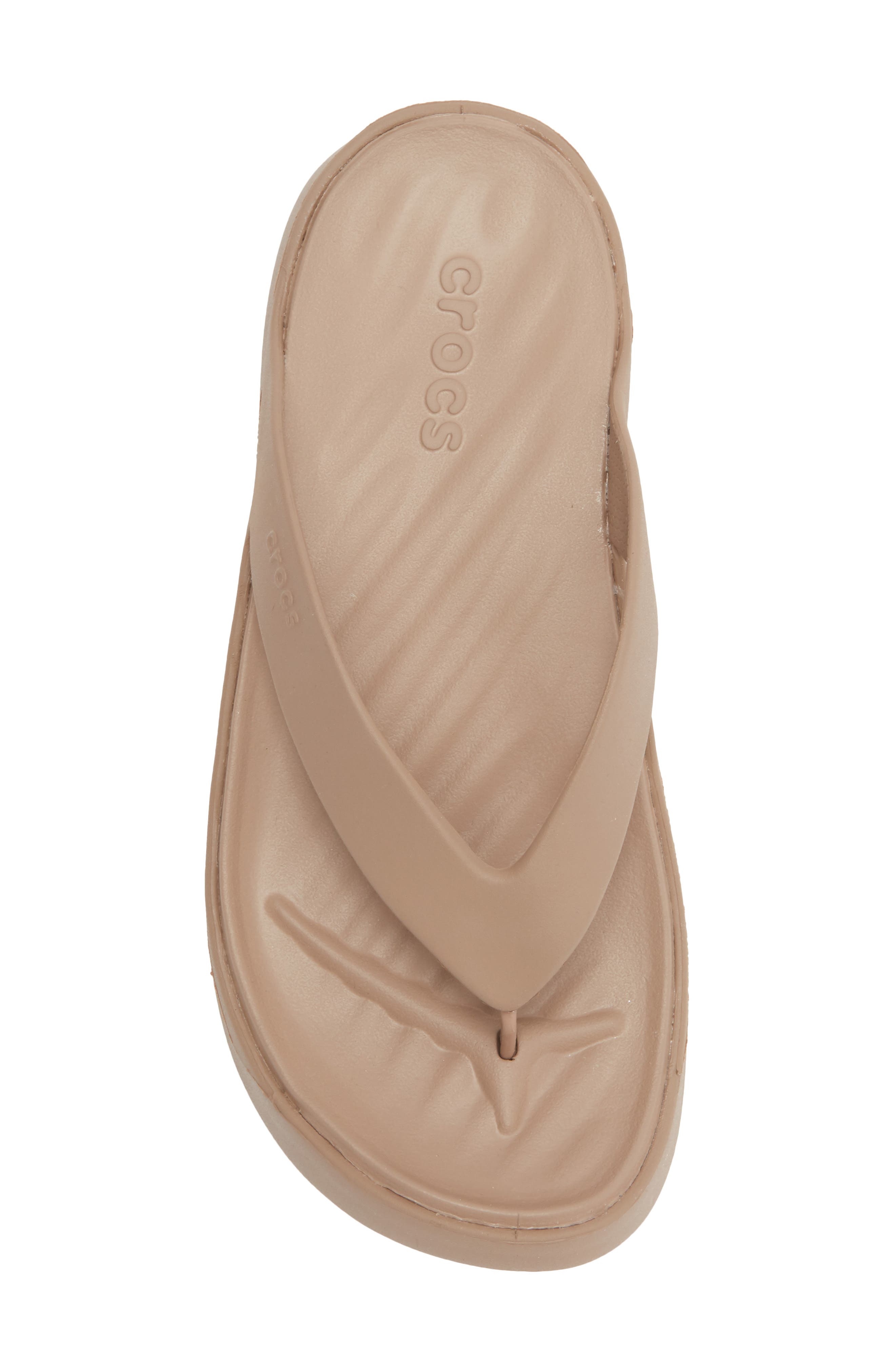 CROCS Getaway Platform Flip Flop, Alternate, color, Latte
