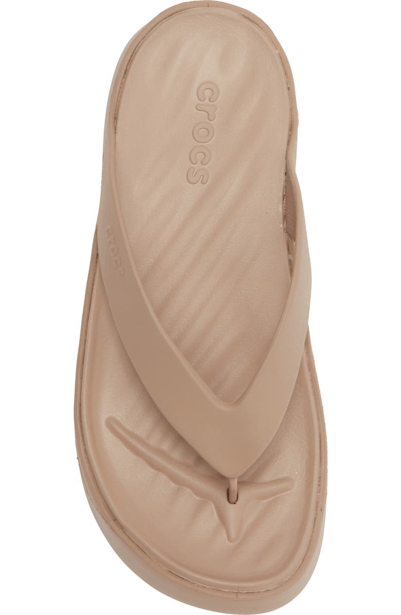 CROCS Getaway Platform Flip Flop, Alternate, color, Latte
