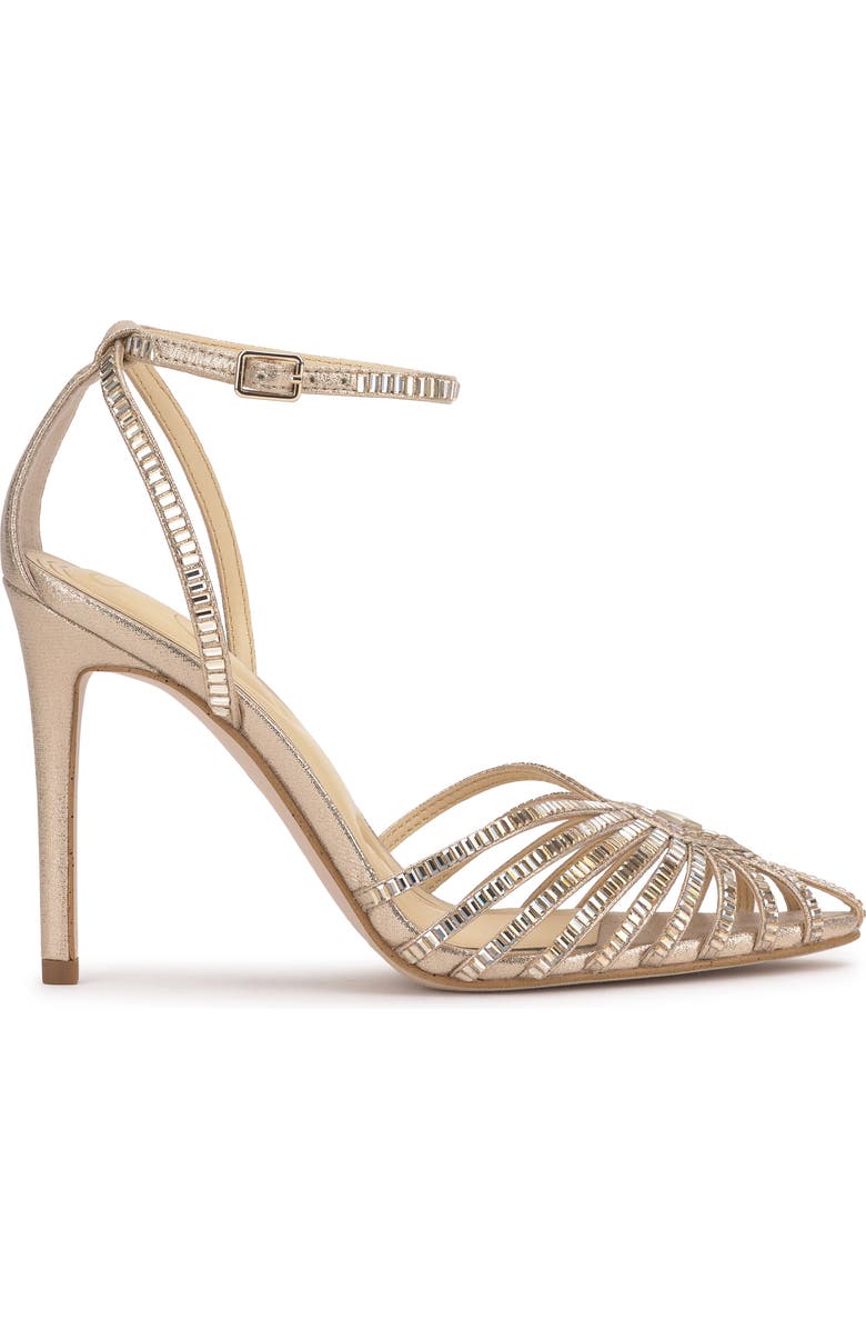 Jessica Simpson Paveri 2 Pointed Toe Ankle Strap Pump, Alternate, color, Champagne