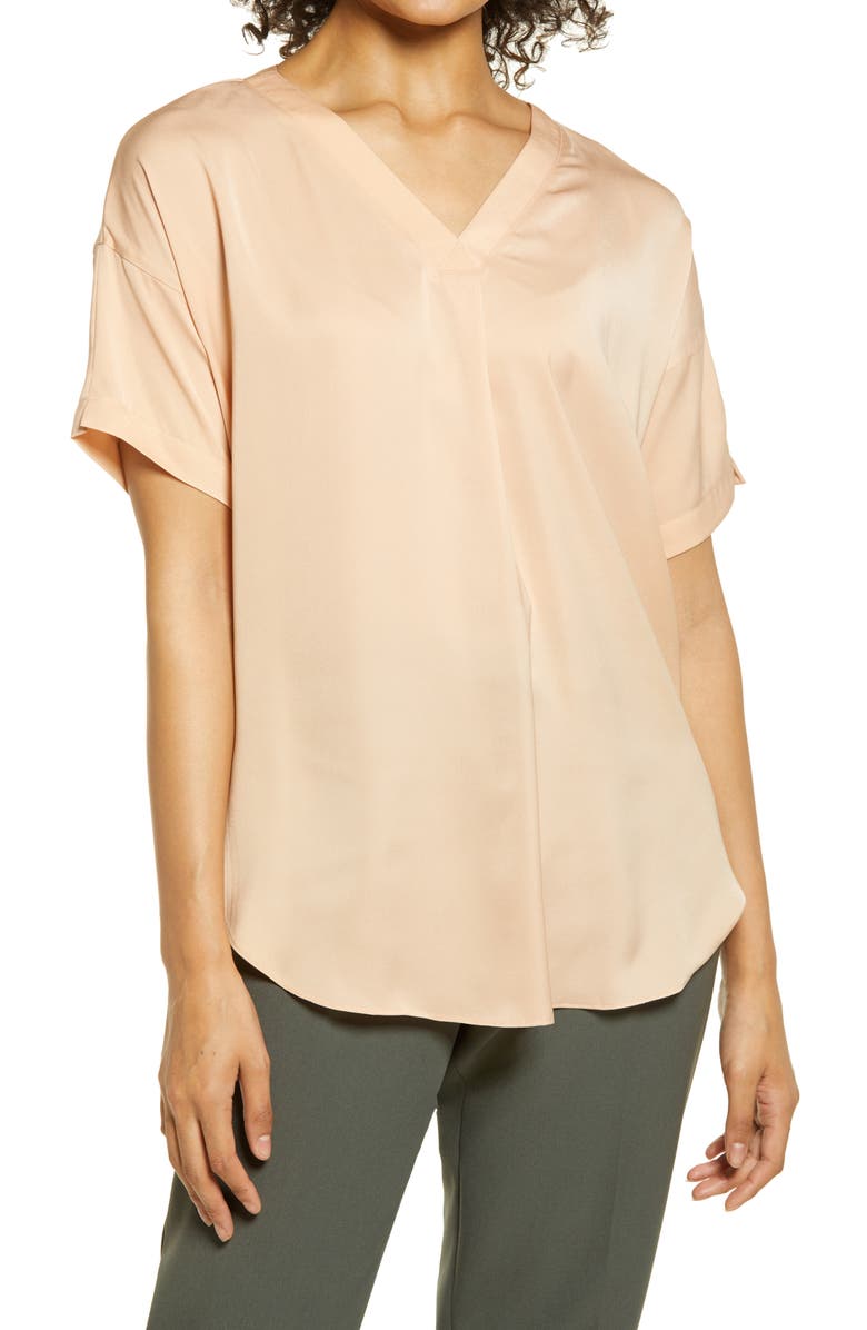 Lysse ́ Stevie V-Neck Satin Top, Main, color,
