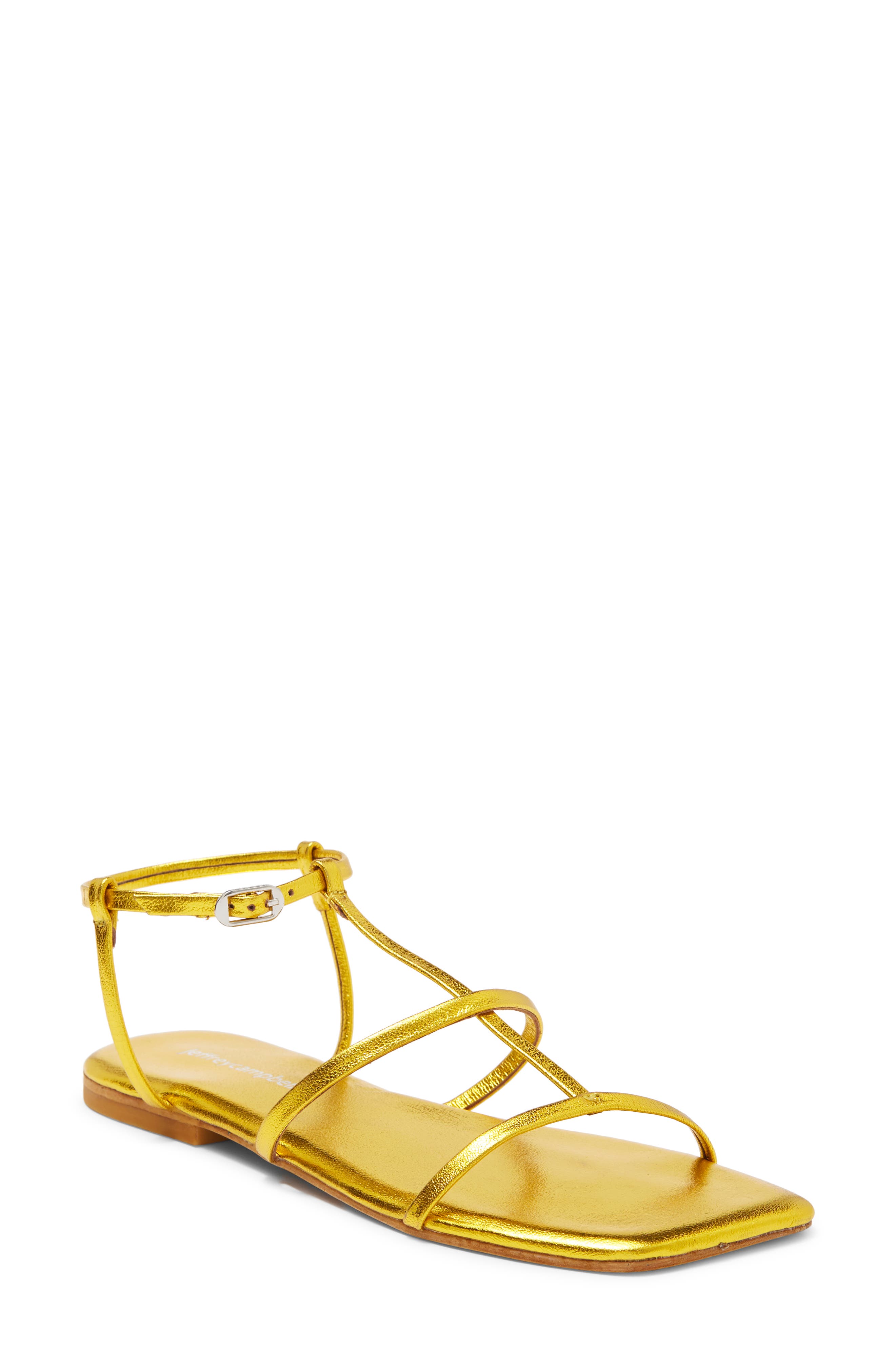 Corinth Gladiator Sandal, Main, color, YELLOW GOLD