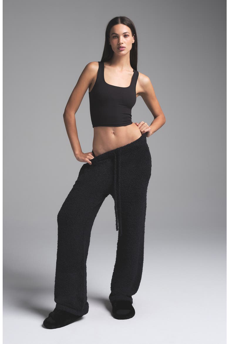 Cozy Knit Unisex Pants, Alternate, color, ONYX