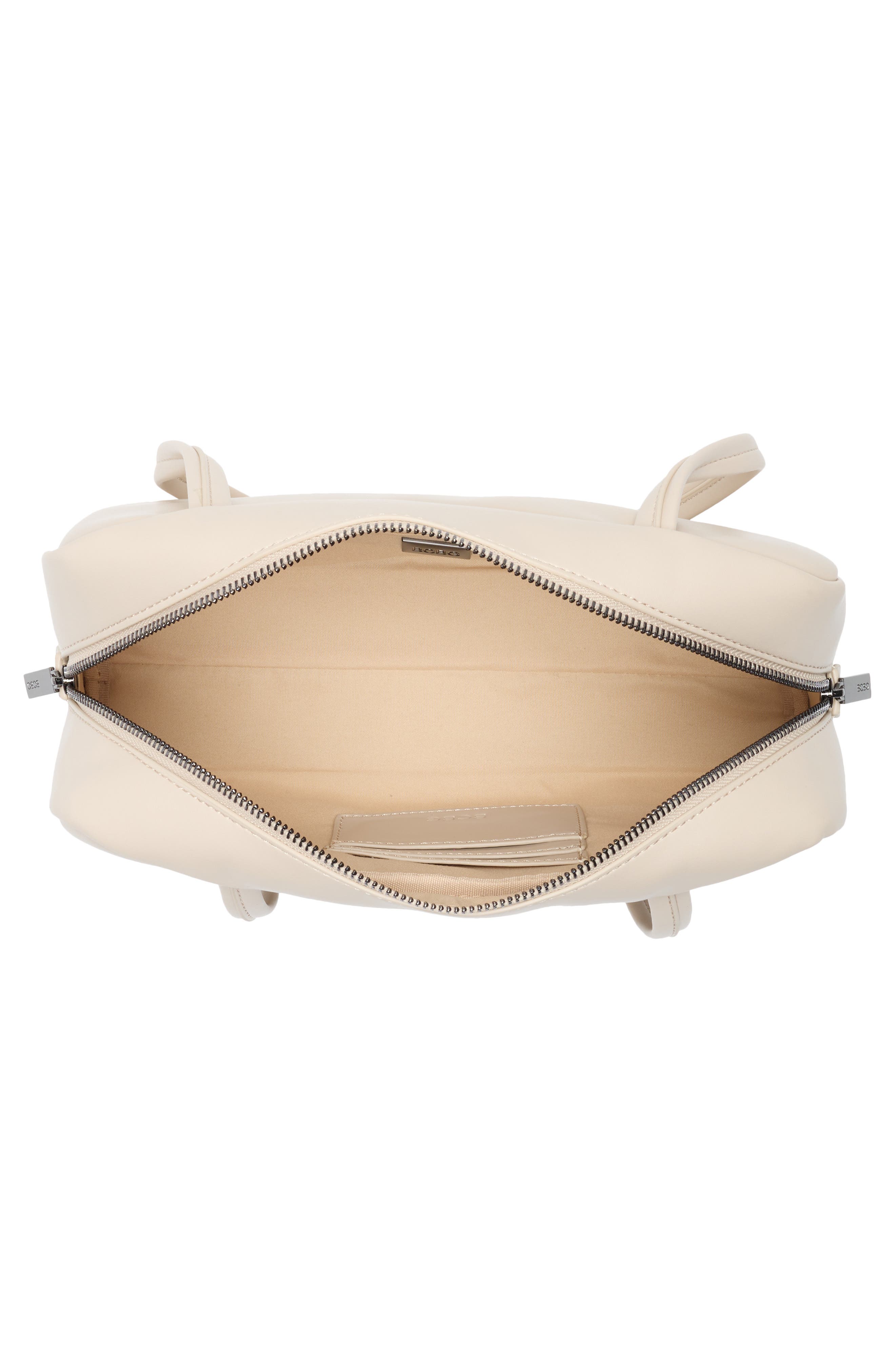 Bowler Faux Leather Shoulder Bag, Alternate, color, ALMOND
