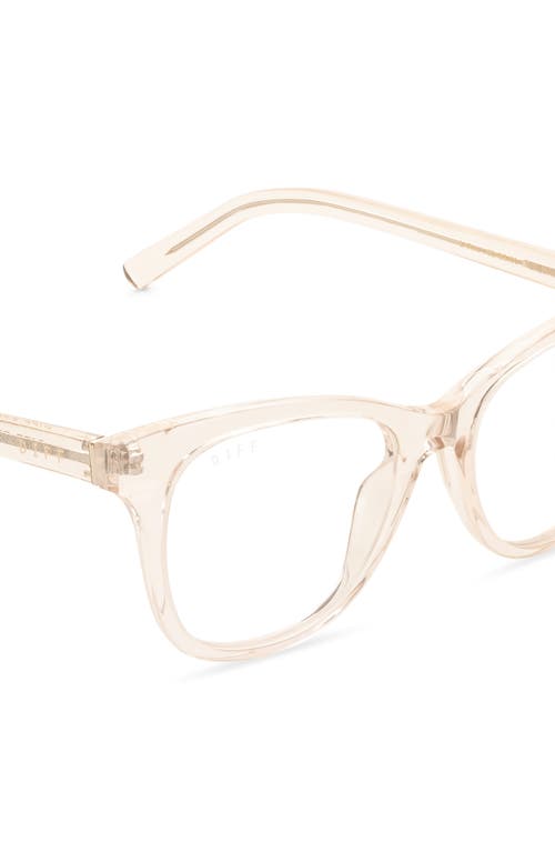 Diff Carina 50mm Blue Light Blocking Glasses In Pink