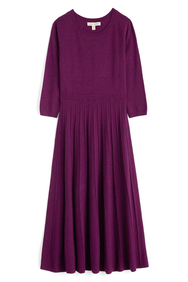 Folk Song Rib Midi Sweater Dress, Alternate, color, KNIT MELANGE AMETHYST