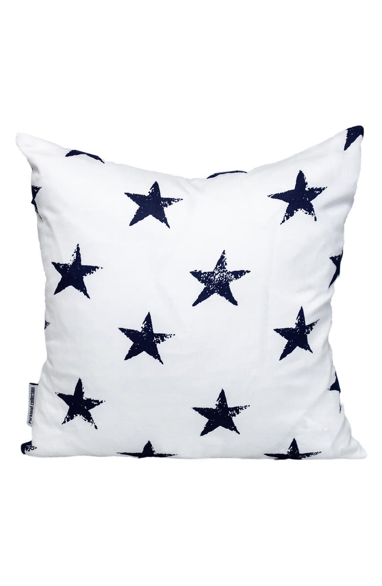 PARKLAND COLLECTION Star Cotton Pillow, Main, color, White