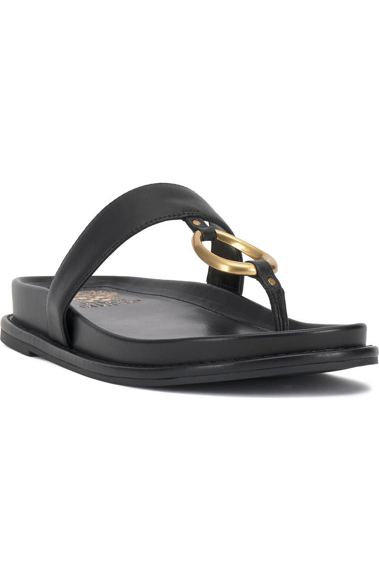 Vince Camuto Genri Flip Flop, Main, color, Black Deluxe Nappa Le