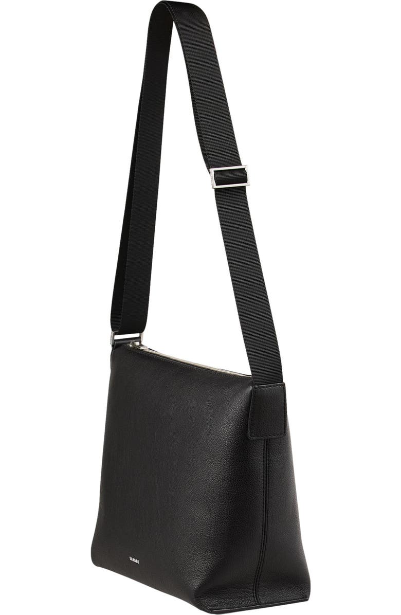 SANDRO Grained leather satchel, Alternate, color,