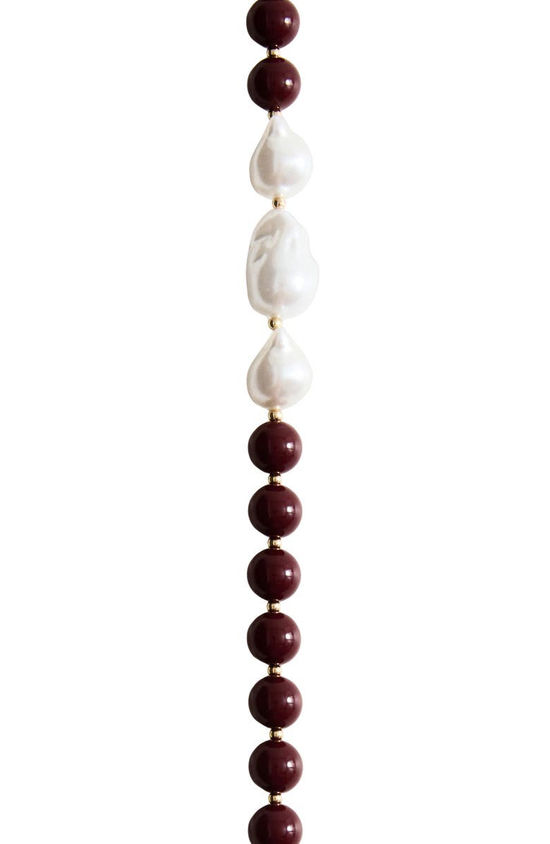MANGO Bead & Faux Pearl Necklace, Alternate, color,