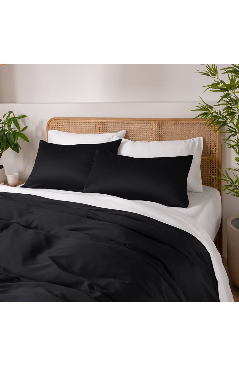Bare Home Cooling Rayon Duvet Cover Set, Alternate, color, Black