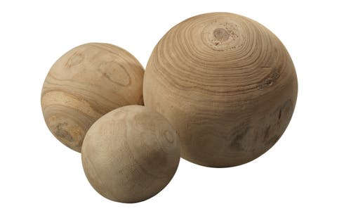 Malibu Wood Spheres (Set of 3)