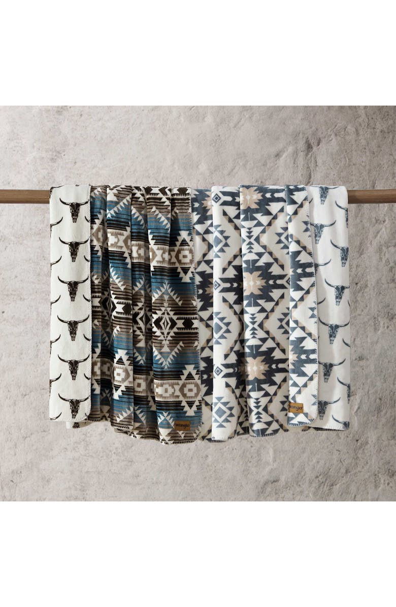 Wrangler Jericho Throw Blanket, Alternate, color, Turquoise-Aqua