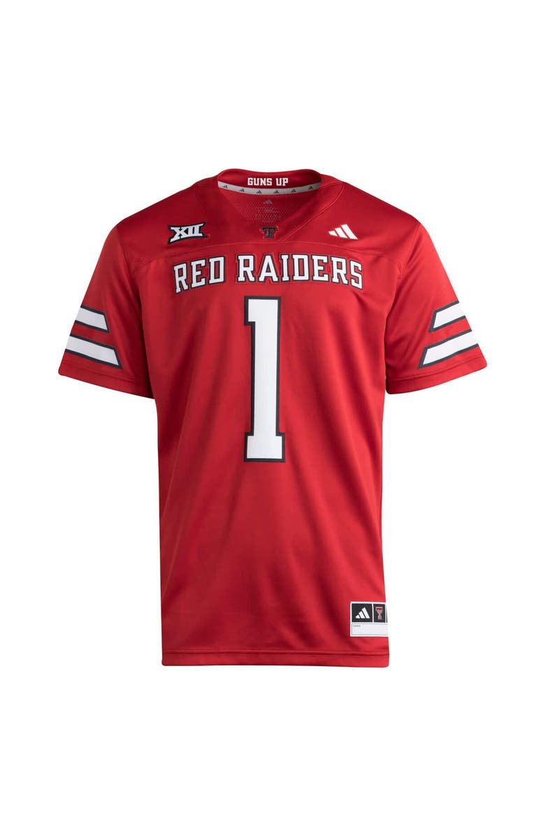 adidas Men's adidas #1 Red Texas Tech Red Raiders Premier Jersey, Alternate, color, Red