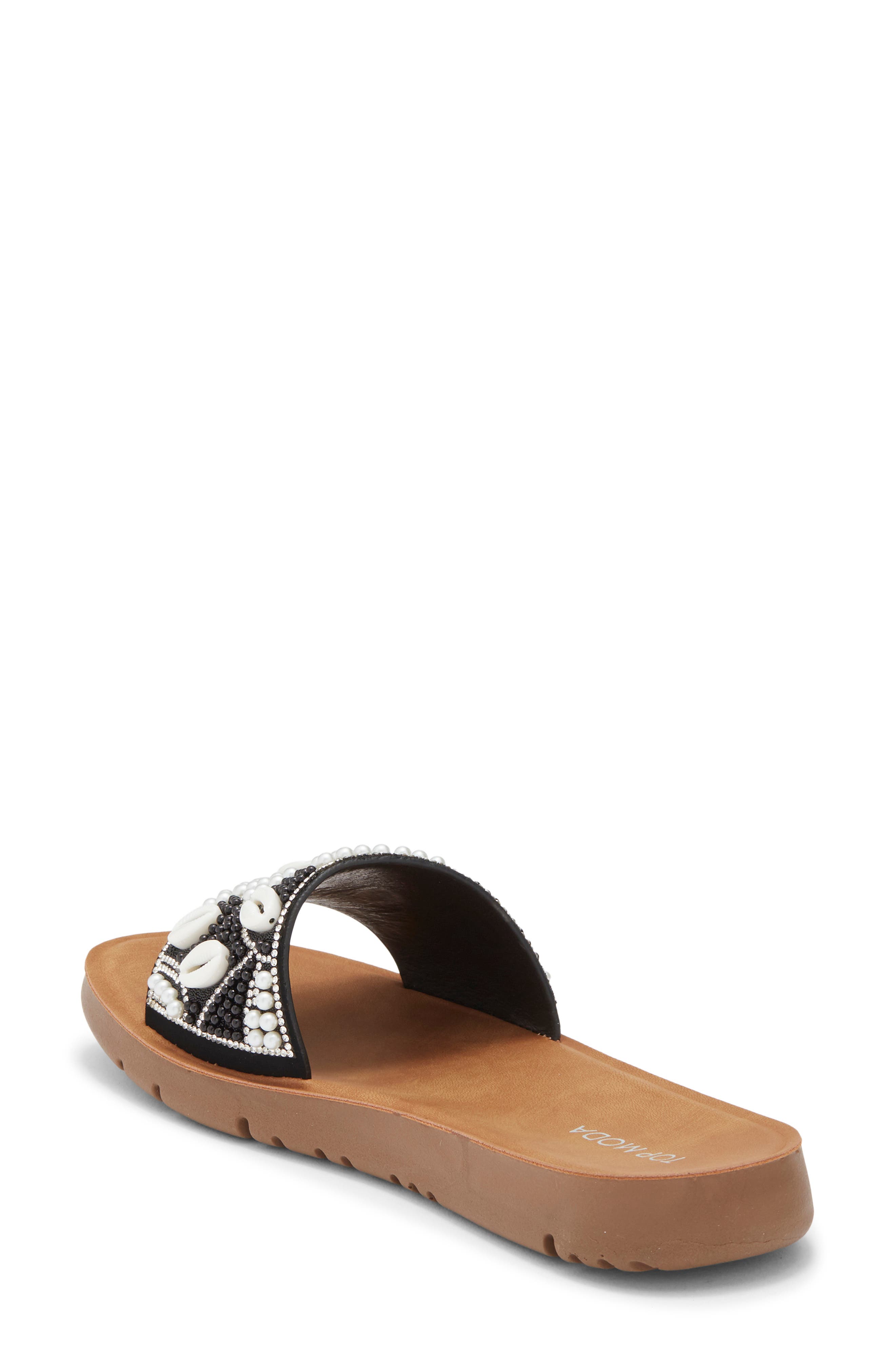 TOP MODA Northern Slide Sandal, Alternate, color, Black Nubuck