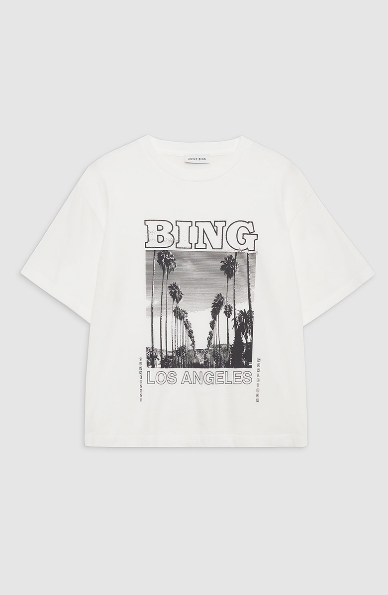ANINE BING Louis Tee Bing Tour, Alternate, color, Ivory