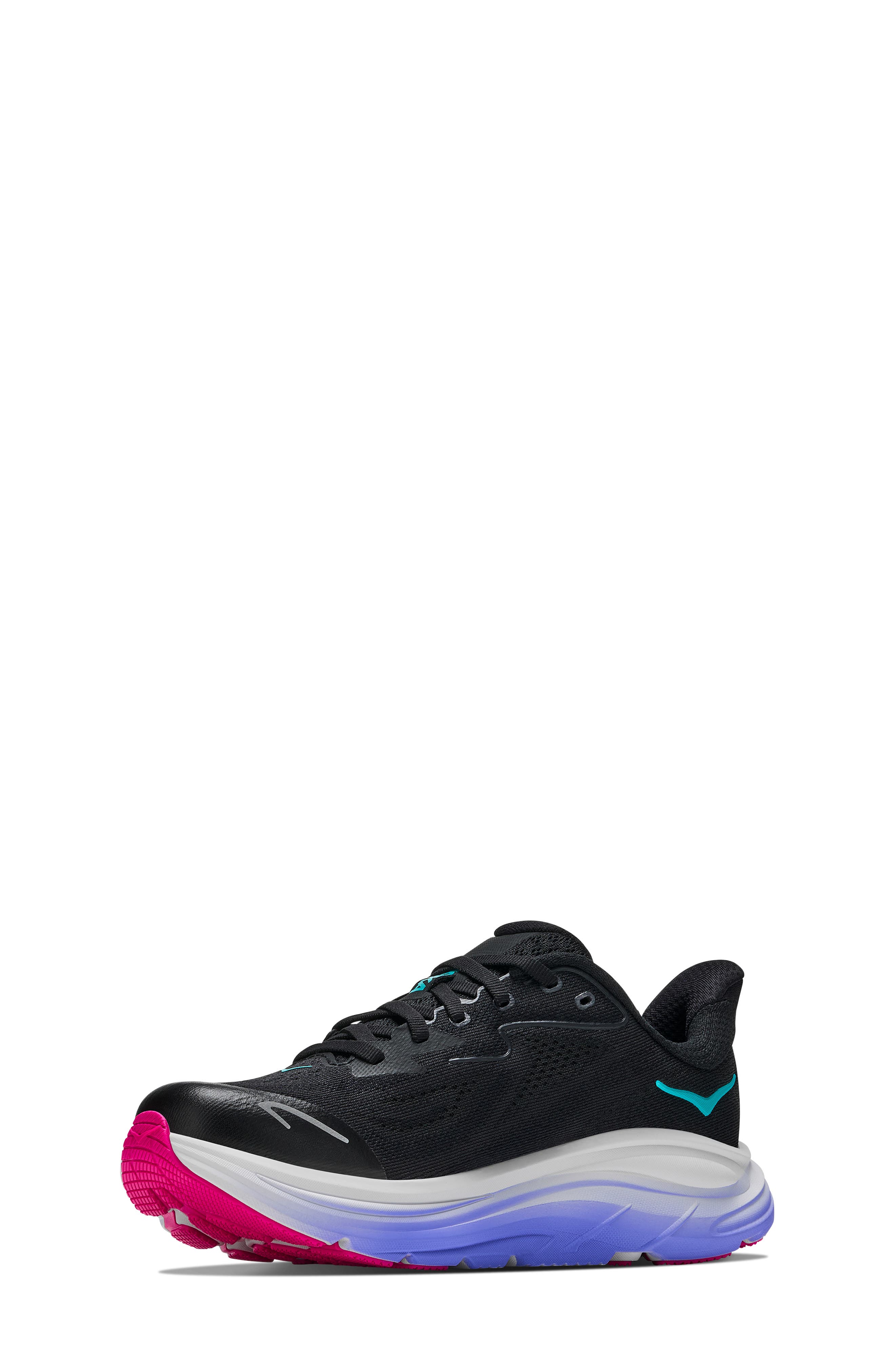 Kids' Clifton 10 Running Sneaker, Alternate, color, BLACK / CARBON BLACK