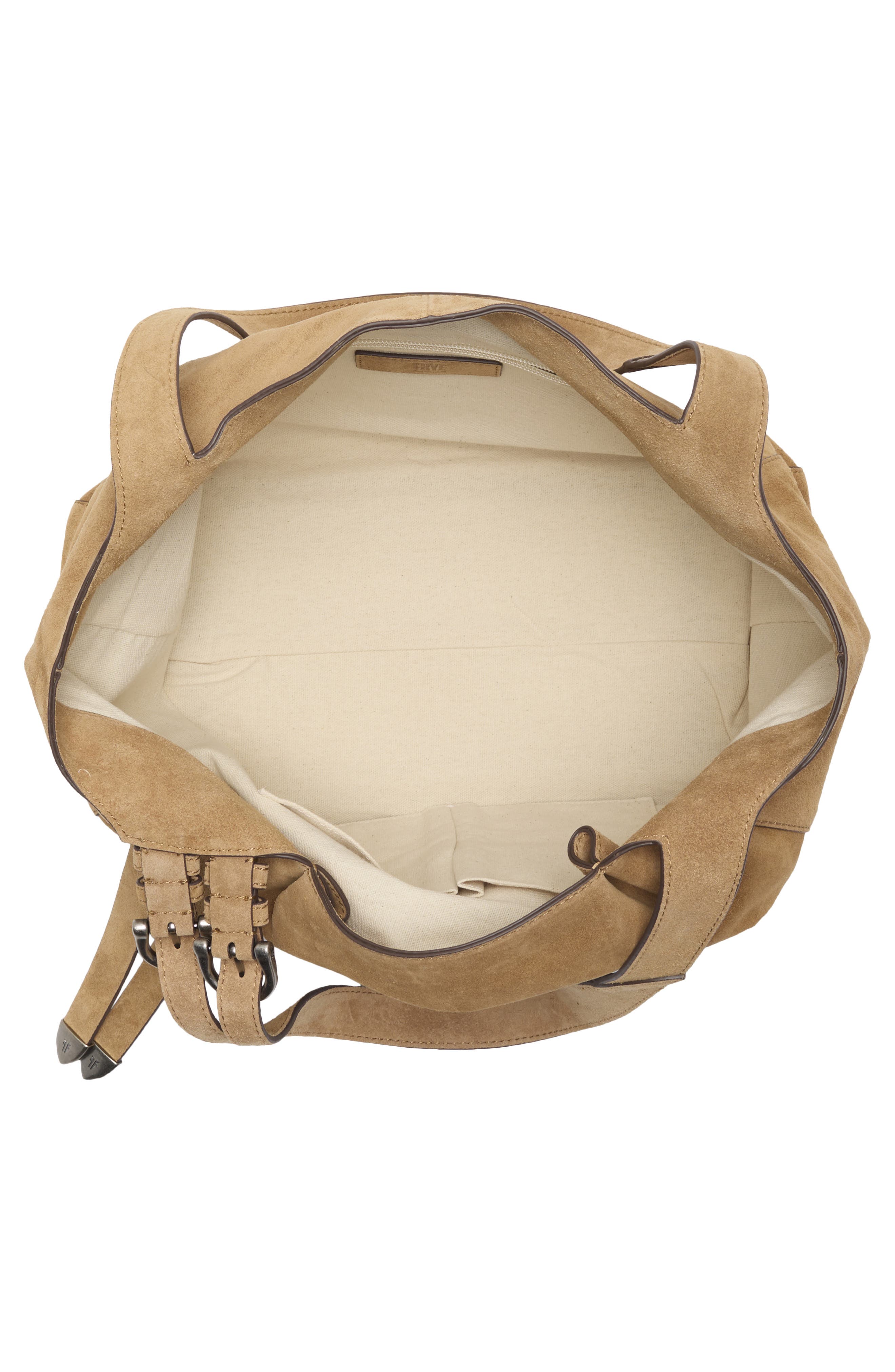 Heather Suede Tote Bag, Alternate, color, BEIGE