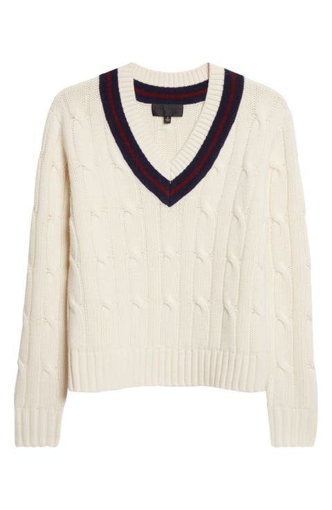 Fabiana Cable Wool Tennis Sweater