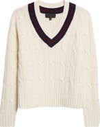 Nili Lotan Fabiana Cable Wool Tennis Sweater