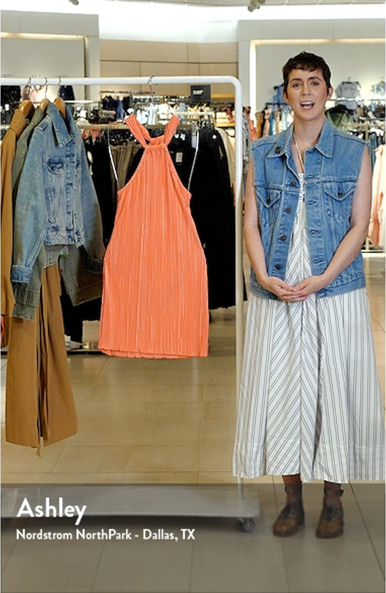 Melody Halter Neck Plissé Minidress, sales video thumbnail