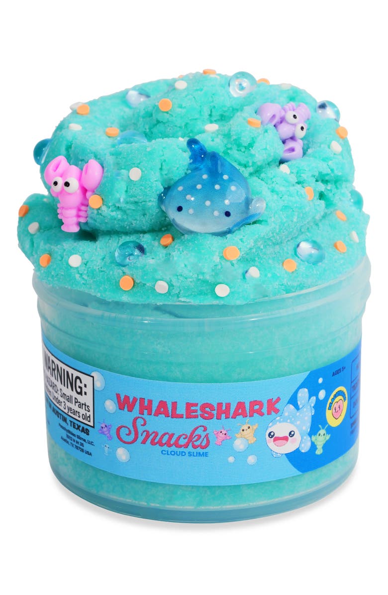 Peachybbies Whaleshark Snacks Cloud Slime, Main, color, Blue