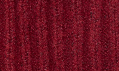 Melrose And Market Faux Fur Pompom Beanie In Red