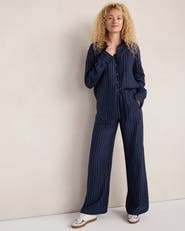 Haven Well Within Délavé Linen Pinstripe Wide Leg Pants