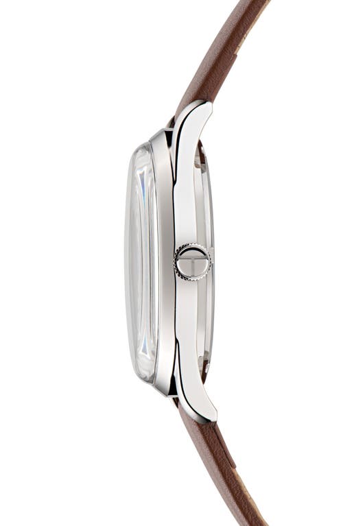 Ted Baker Recycled Stainless Steel Leather Strap Watch