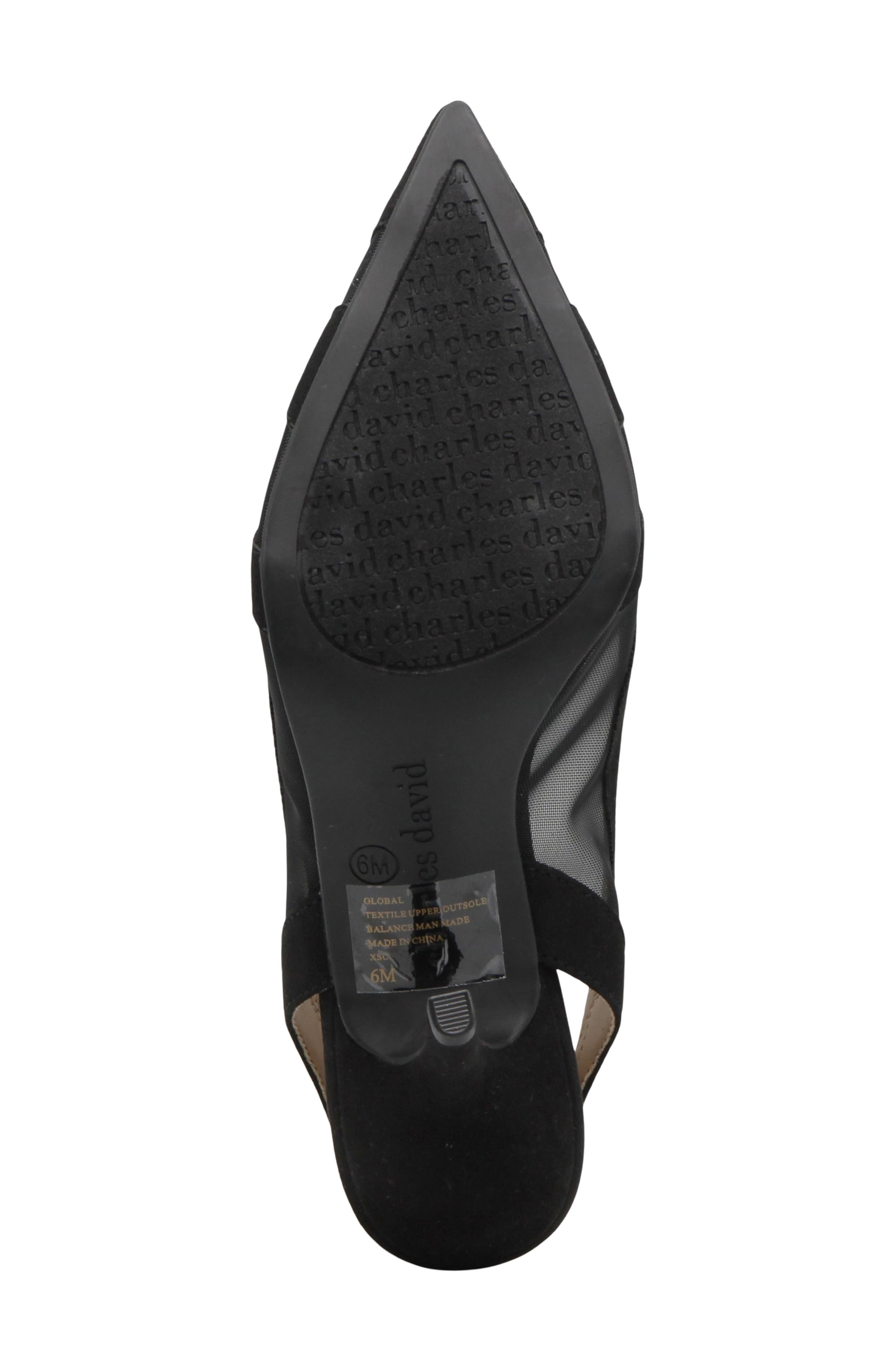 Global Slingback Pointed Toe Pump, Alternate, color, BLACK