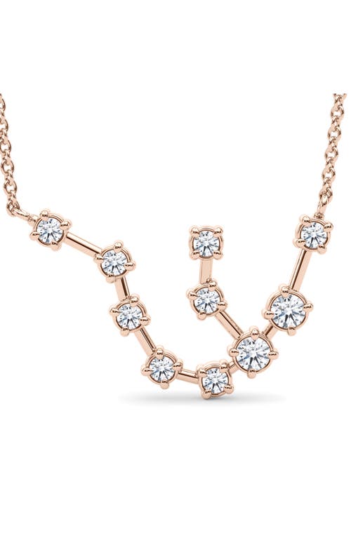 Hautecarat Aquarius Constellation Lab Created Diamond Necklace In 18k Rose Gold