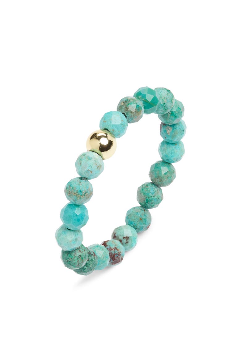 Emily Amazonite Stretch Ring, Main, color, GOLD/ GREEN